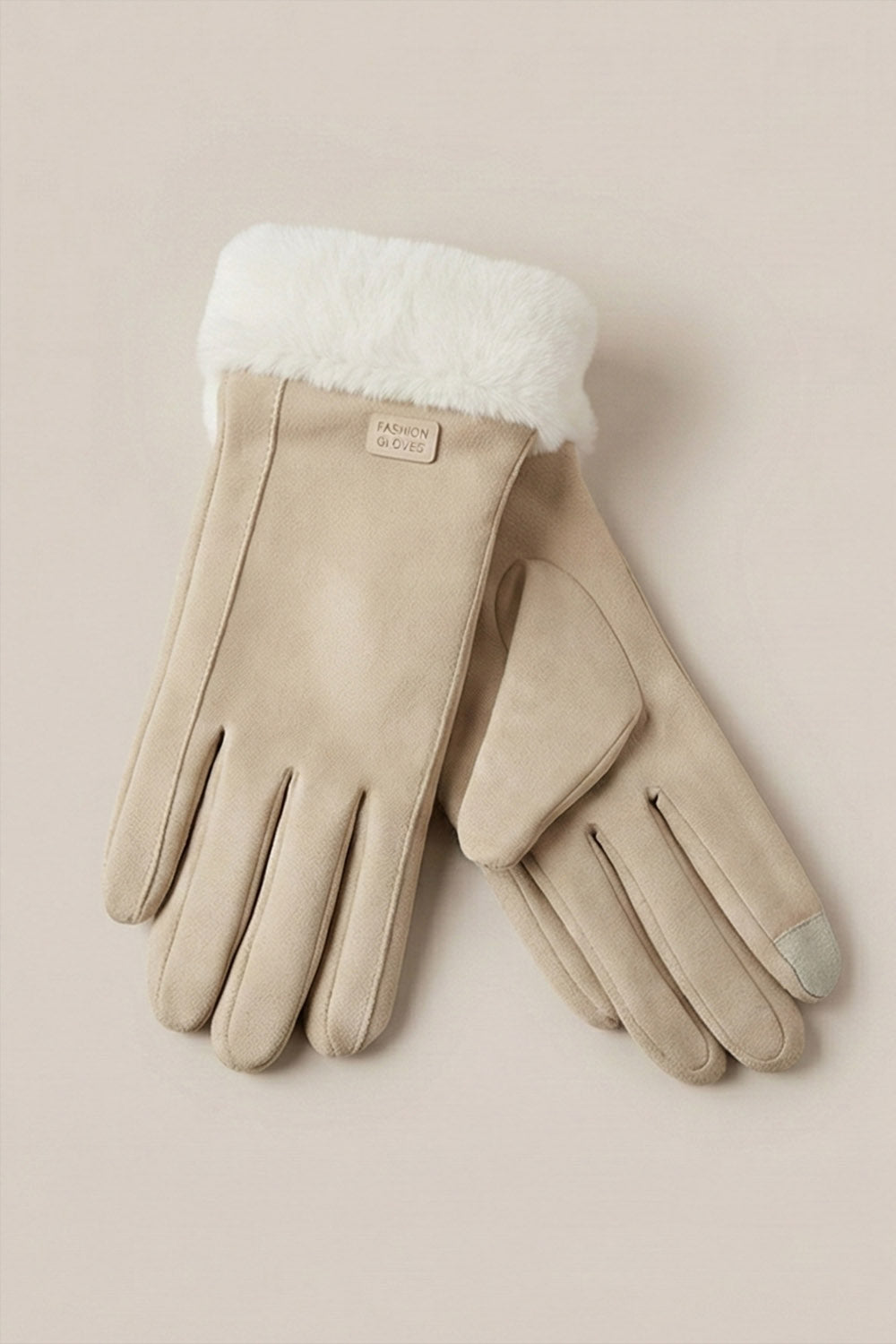 Kaşe Eldiven - Premium Kışlık Eldiven - Vizon