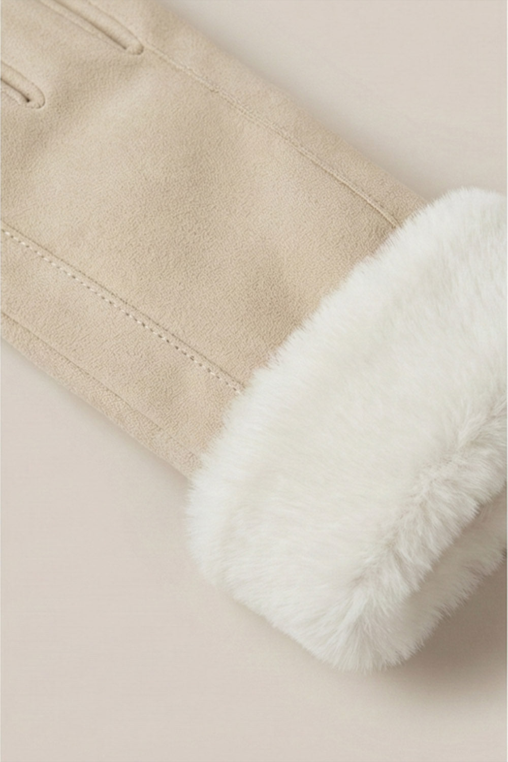 Kaşe Eldiven - Premium Kışlık Eldiven - Vizon