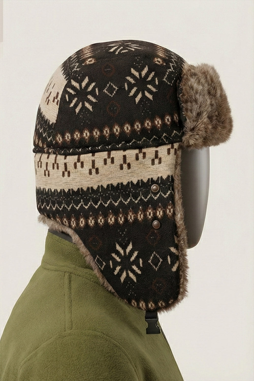 Pilot Bere - Klasik Havacı Tarzı Kışlık Bere - Nordic Füme