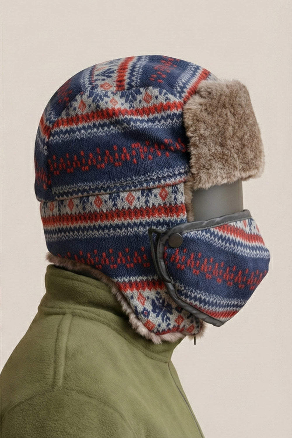 Pilot Bere - Klasik Havacı Tarzı Kışlık Bere - Nordic Mavi