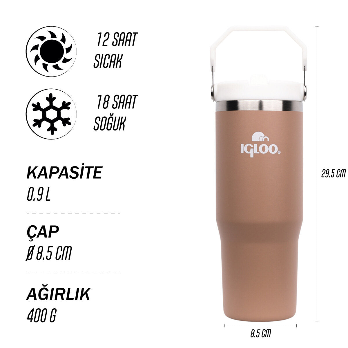 Igloo Powder Termos 900ml-KAHVERENGİ