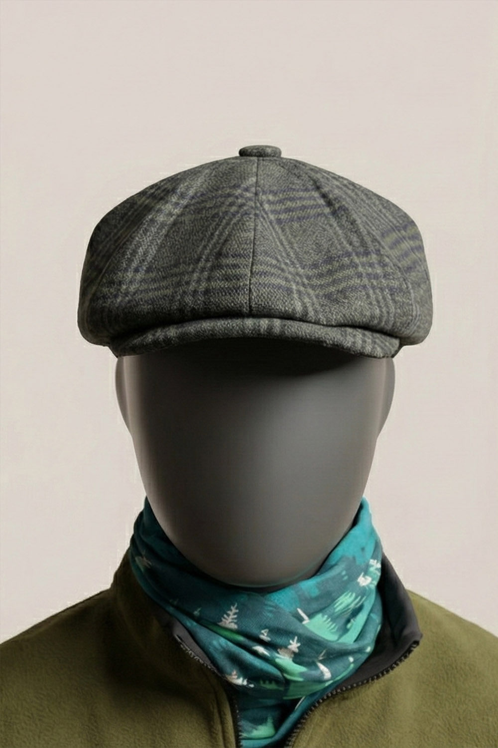 Kaşe Kasket - Galler Ekose Haki