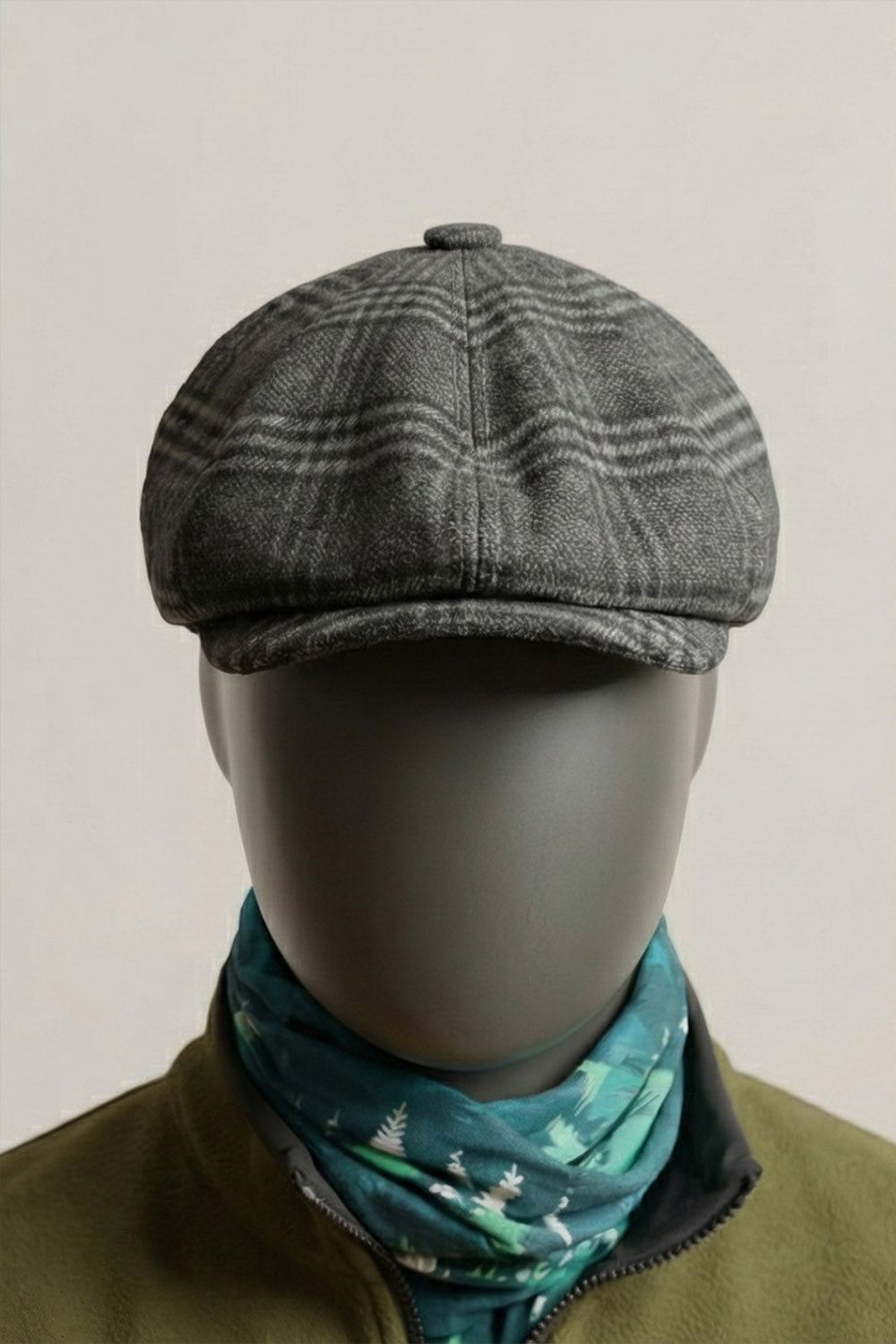 Kaşe Kasket - Galler Ekose Gri