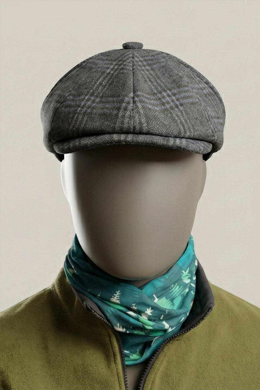 Kaşe Kasket - Galler Ekose Lacivert