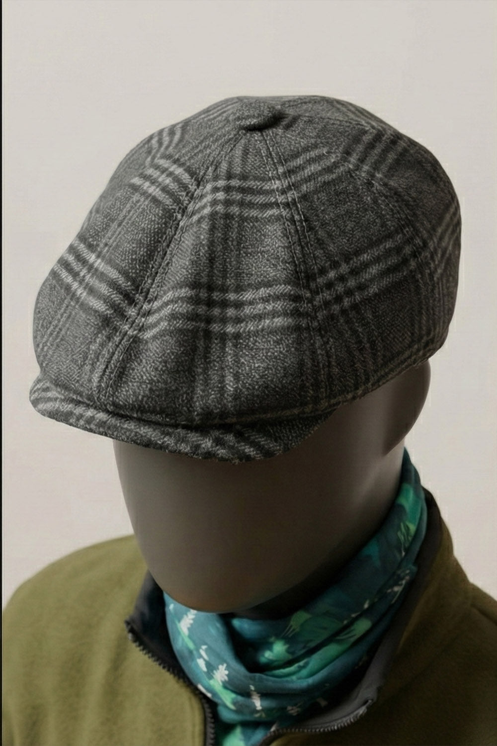 Kaşe Kasket - Galler Ekose Gri