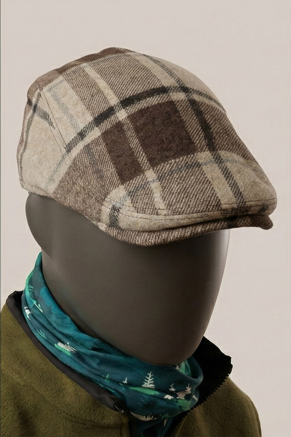 Kaşe Kasket - Ekose Bej