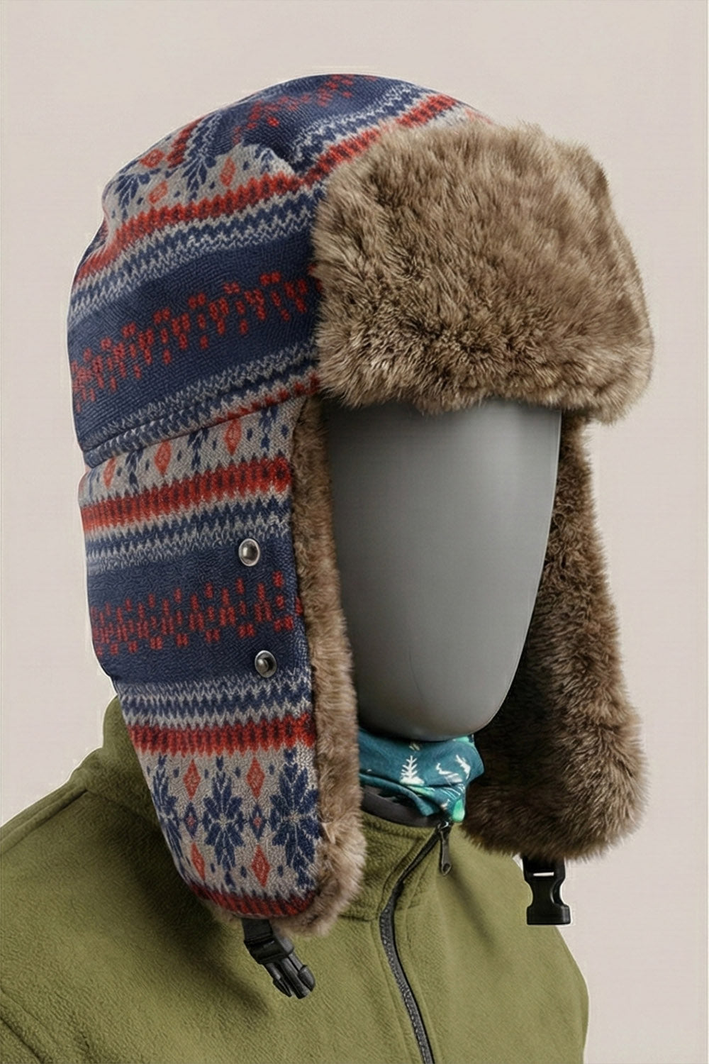 Pilot Bere - Klasik Havacı Tarzı Kışlık Bere - Nordic Mavi