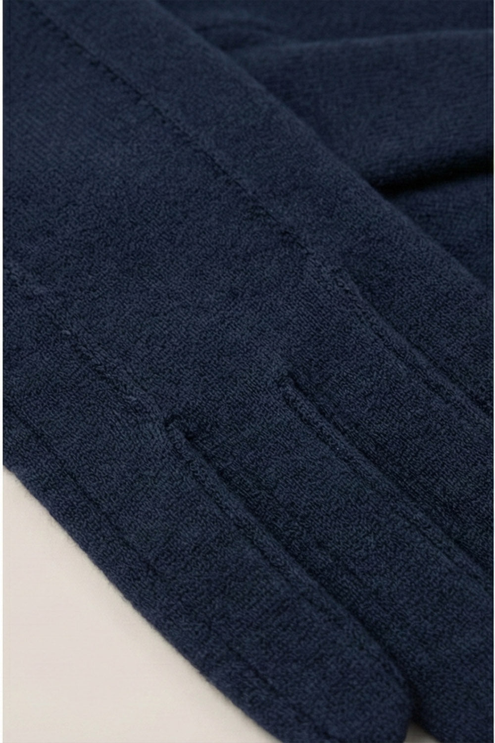 Kaşe Eldiven - Zigzag Kışlık Eldiven - Lacivert