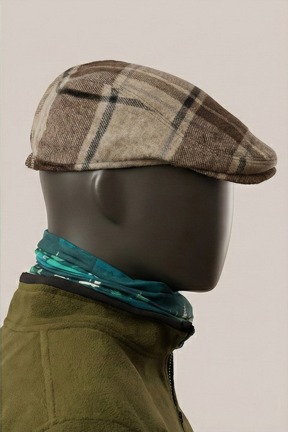 Kaşe Kasket - Ekose Bej