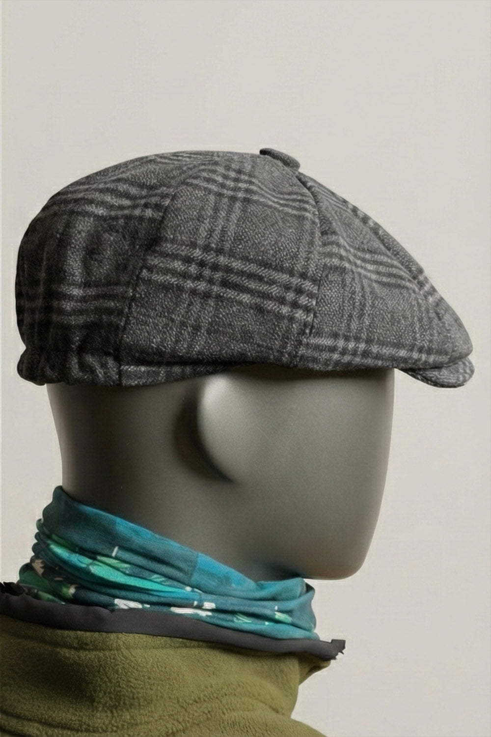 Kaşe Kasket - Galler Ekose Gri