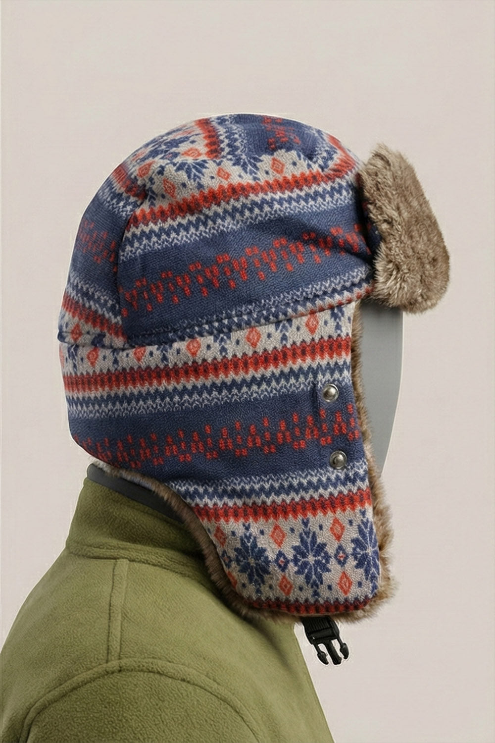 Pilot Bere - Klasik Havacı Tarzı Kışlık Bere - Nordic Mavi