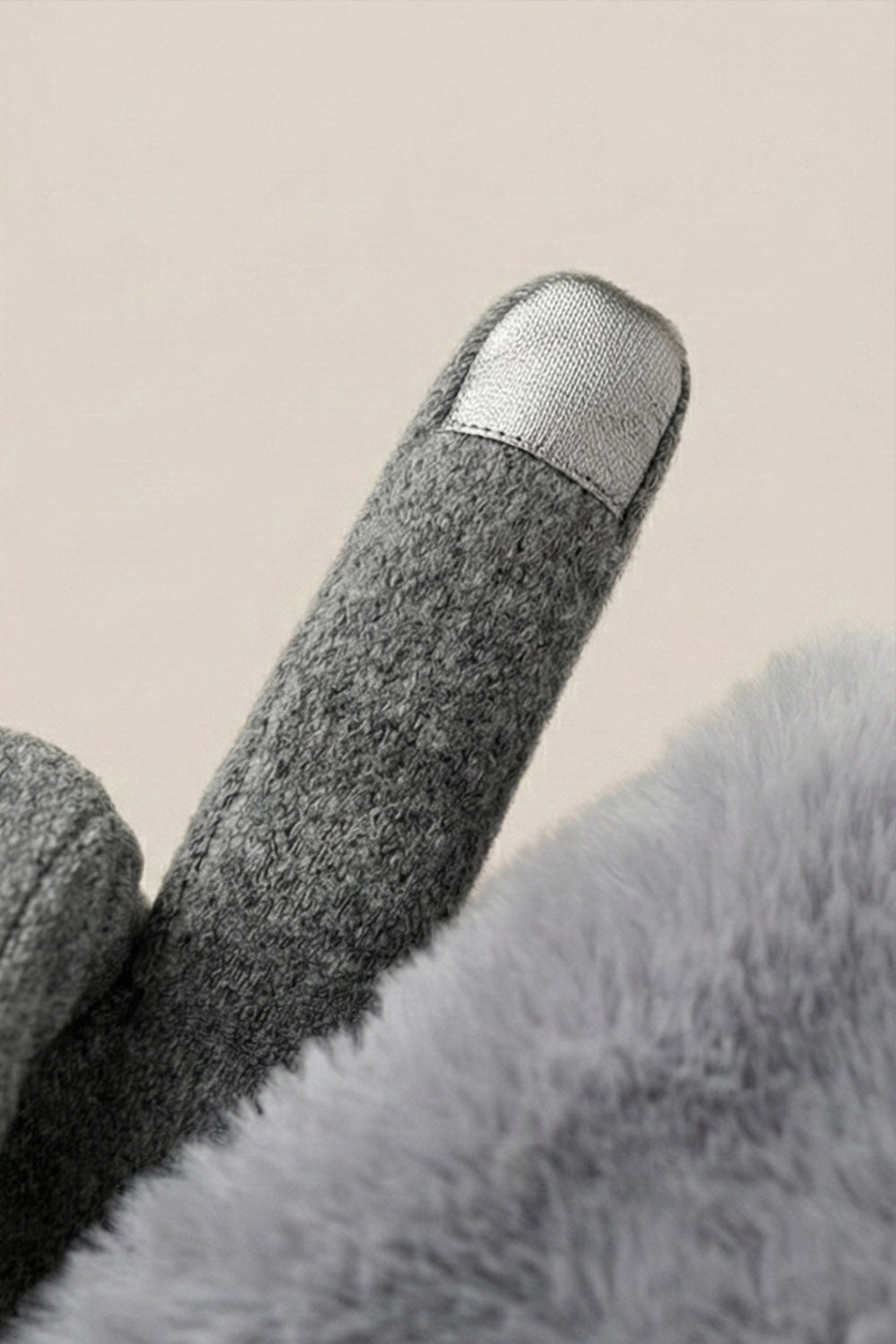 Kaşe Eldiven - Premium Kışlık Eldiven - Gri