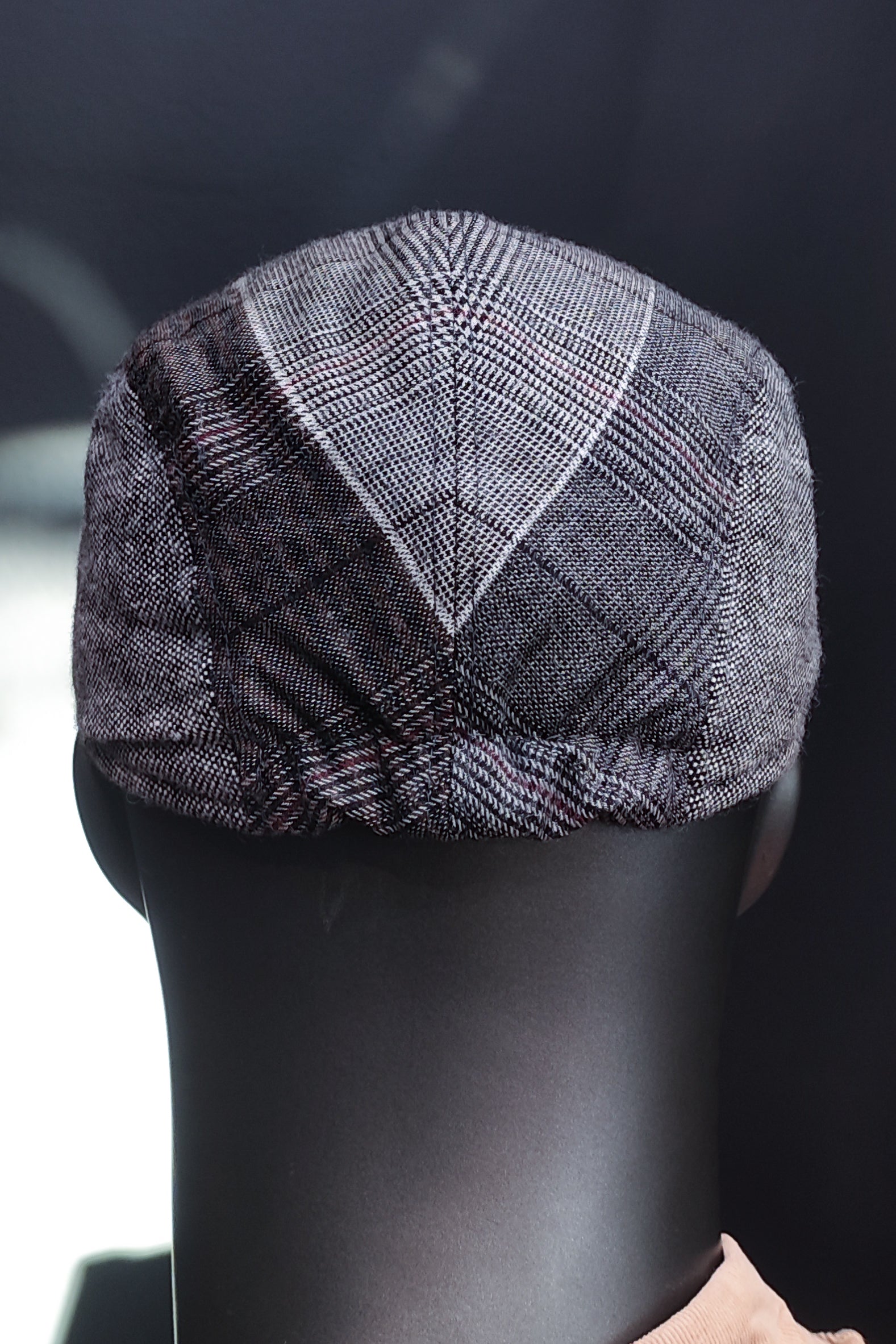 Kaşe kasket ince Kahve kareli