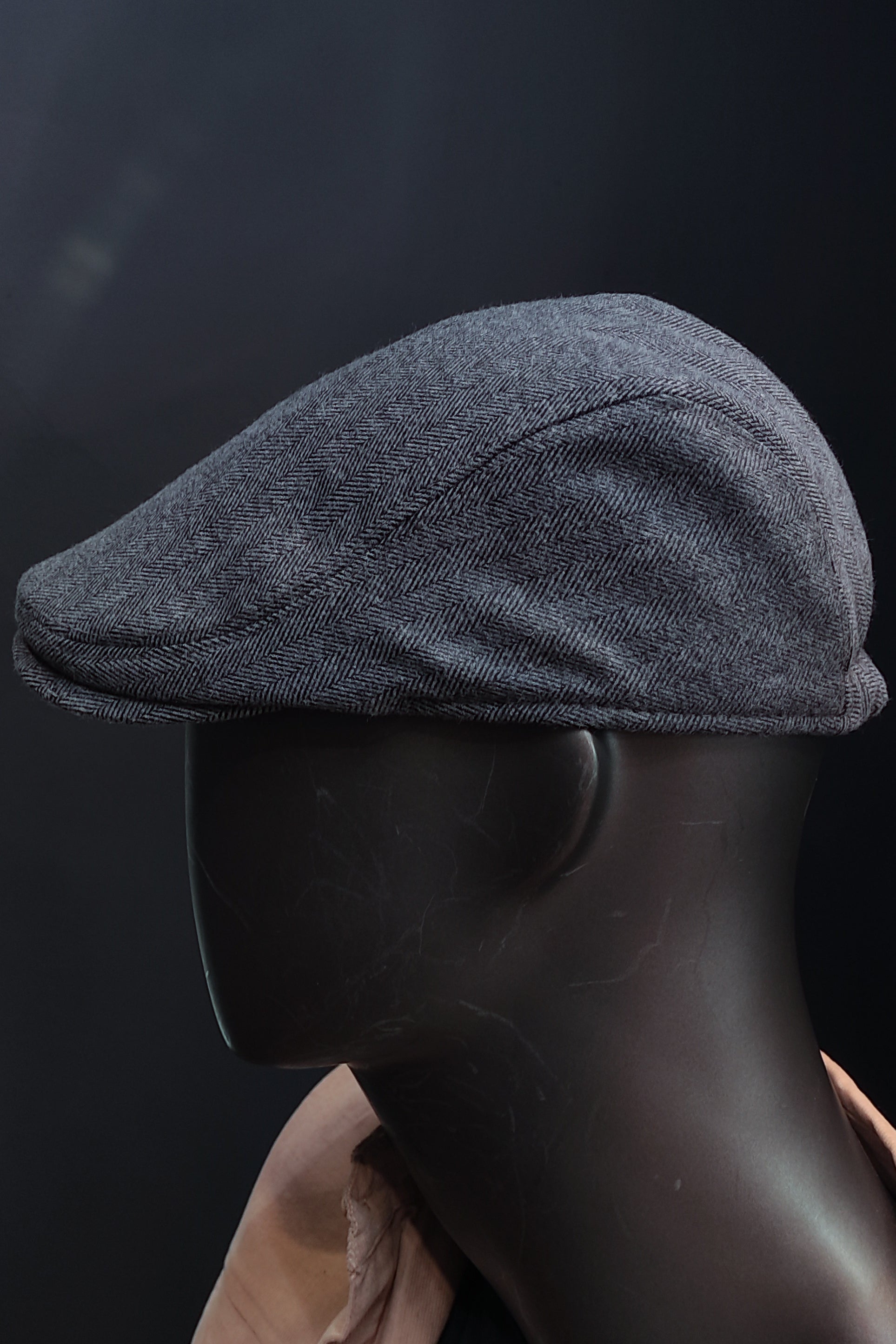 Kaşe Kasket Gri Balıksırtı