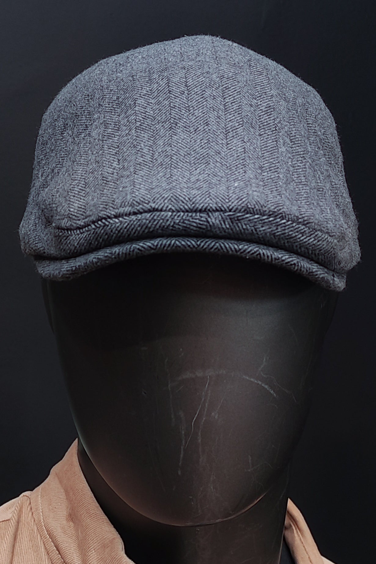 Kaşe Kasket Gri Balıksırtı