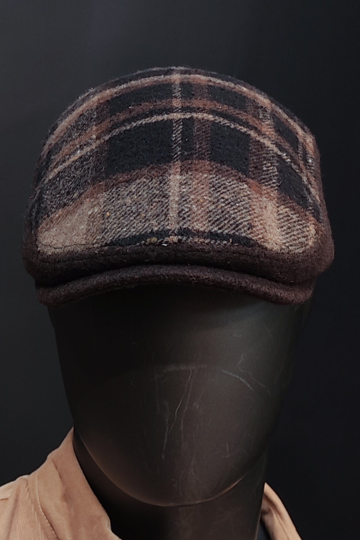 Kaşe Kasket - Kahve Ekose